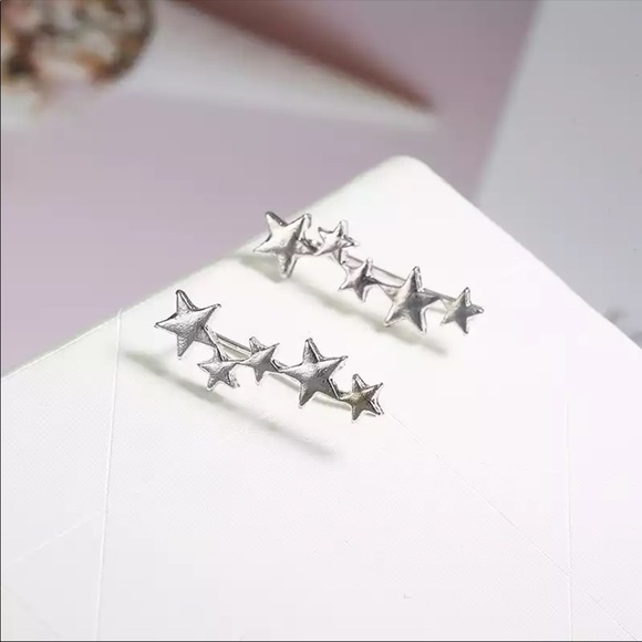 2/$10 NEW! Star Earrings Galaxy Celestial Studs Cute Simple Bohemian - Picture 6 of 7
